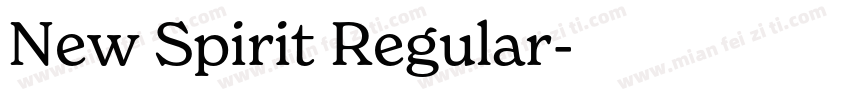 New Spirit Regular字体转换